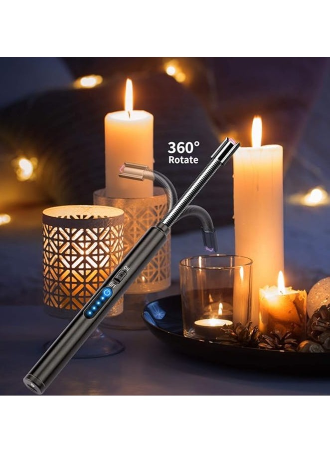 Generic Electric Lighter Rechargeable Arc Lighter with LED Battery Display, 360° Flexible Neck, Flameless Grill, Long Lighters for Light Candles, Gas Stoves, Camping, Barbecue  - Image 3