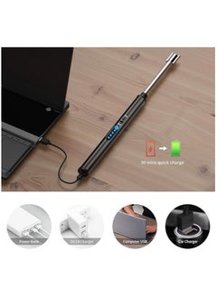 Generic Electric Lighter Rechargeable Arc Lighter with LED Battery Display, 360° Flexible Neck, Flameless Grill, Long Lighters for Light Candles, Gas Stoves, Camping, Barbecue  - Image 4