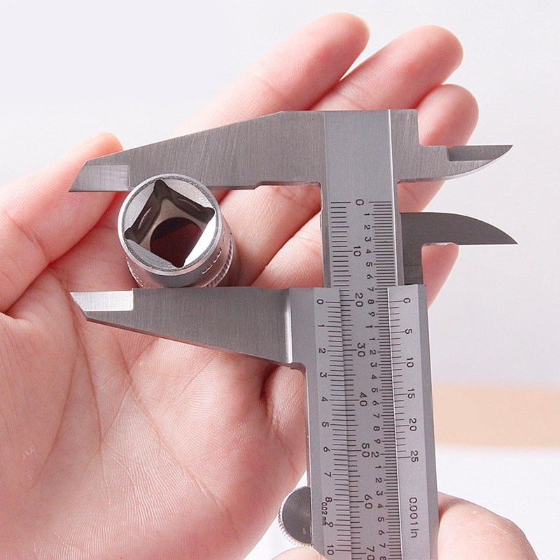 Red Vernier Caliper With 0 1mm Resolution Slide Easy Plastic Pocket Tool For Engineering - Image 4