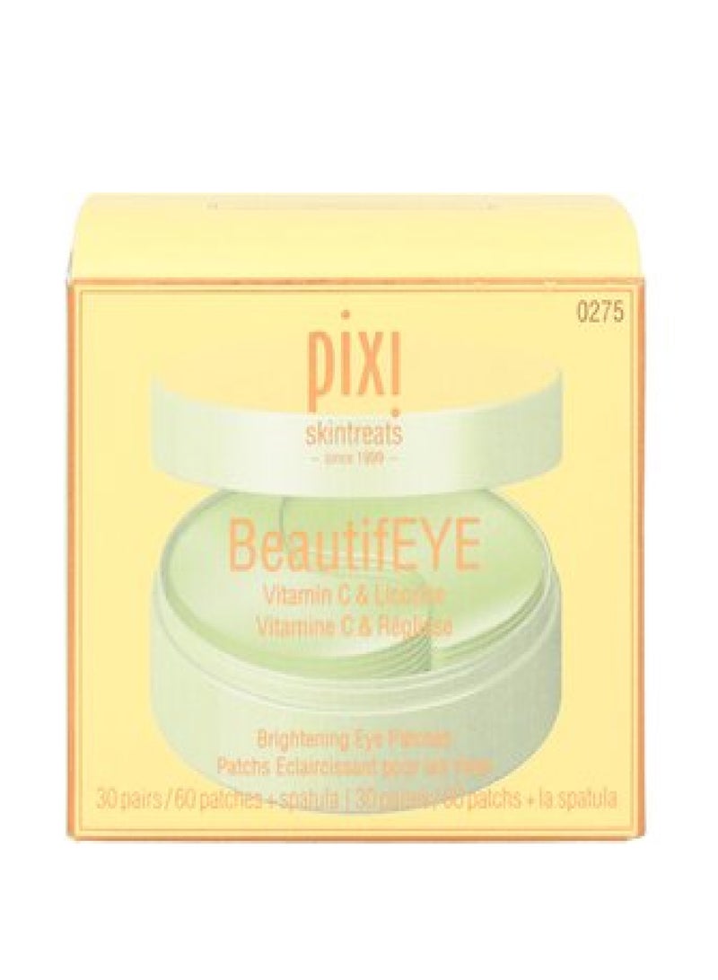 رقعة بيكسي بيوتيفي آي لتفتيح العيون بفيتامين سي وعرق السوس، 60 قطعة