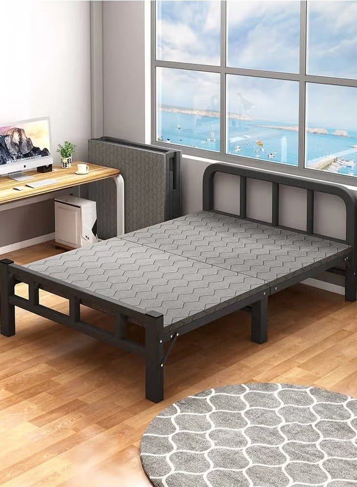 Generic Folding bed installation-free,plank bed, Portable Foldable Beds Strong Sturdy Frame,lunch break bed, simple bed, iron bed,Home and Office economy bed 100x190cm  - Image 1