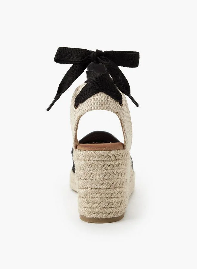 Peppermint Black Women Wedge Heel Espadrilles for Women | Best Price UAE