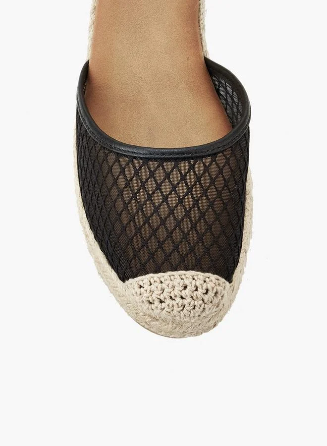 Peppermint Black Women Wedge Heel Espadrilles for Women | Best Price UAE