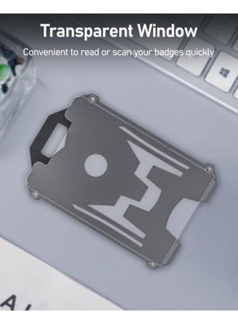 Luckam Durable Vertical ID Card Holder 2 Pack Black Hard Plastic Case with Clear Window, Card Protector for Office School Work Access Pass, Ideal for ID, Credit, and Membership Cards - Image 5