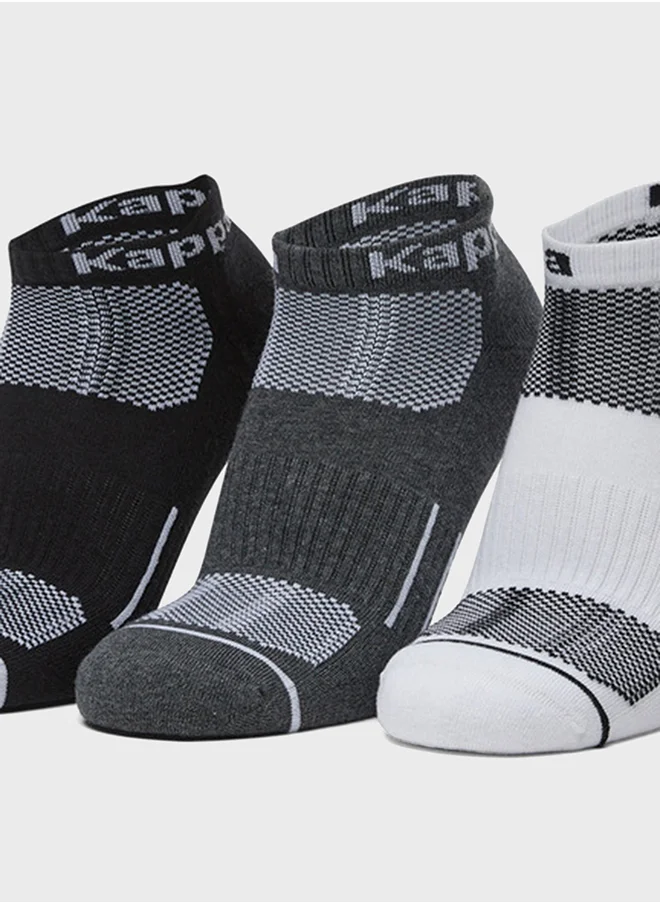 Kappa 3 Pack Logo Crew Socks