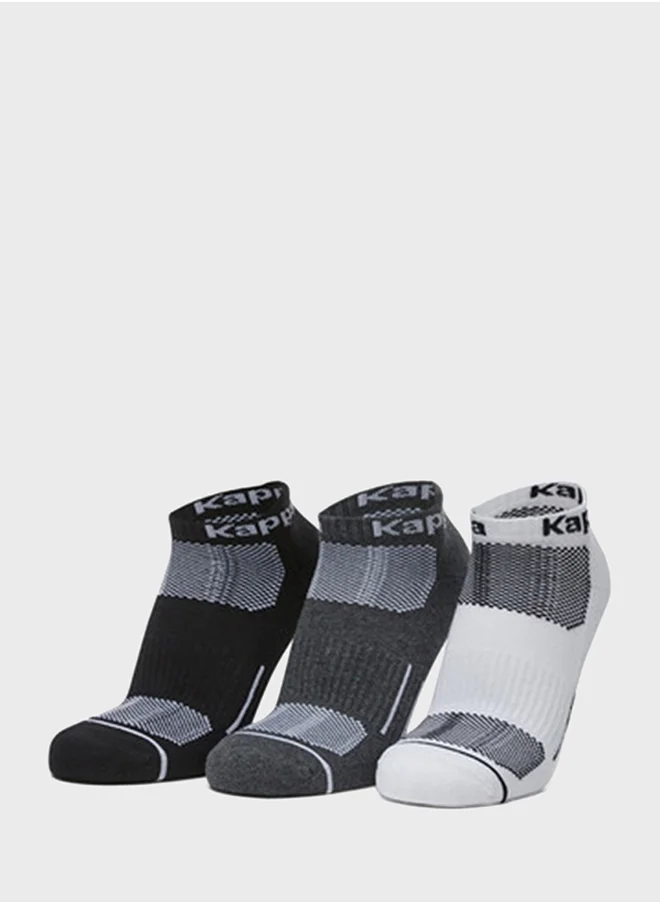 Kappa 3 Pack Logo Crew Socks