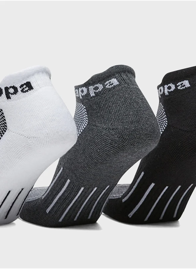 Kappa 3 Pack Logo Crew Socks
