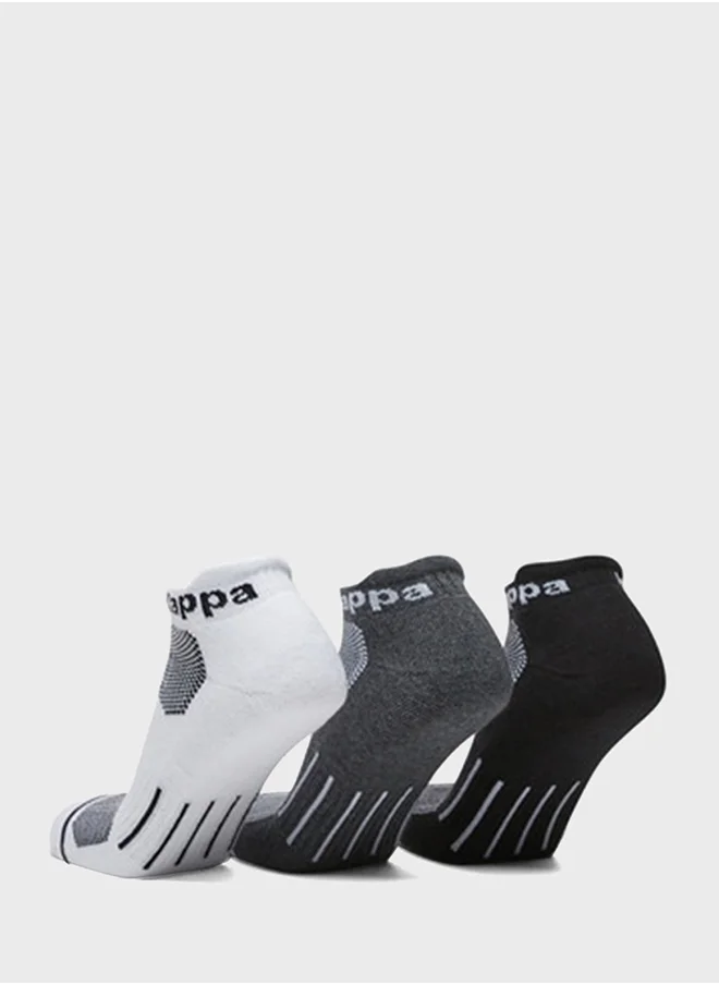 Kappa 3 Pack Logo Crew Socks