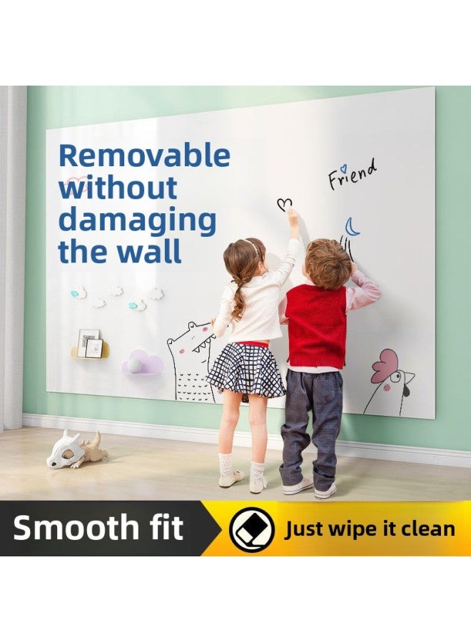 Wall Self-Removable Non-Harming Magnetic Whiteboard Wall Stickers Graffiti Sticky Wall Household Sticky Rate Children's Self-Sticky-Color:Whiteboard [special For White Painted Walls] - Removable Glue Will Not Damage The Wall-Specification:120X150cm