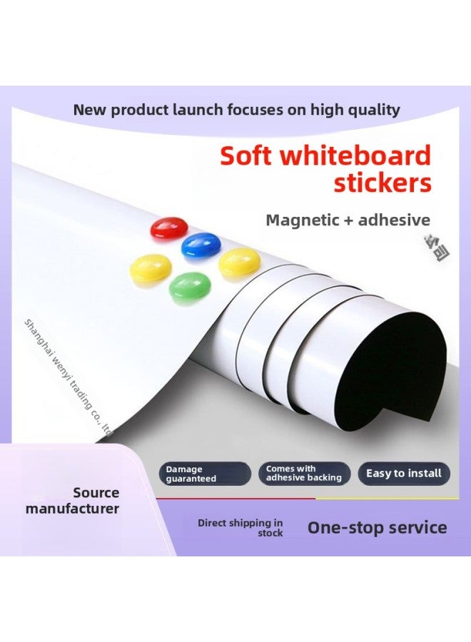 Wall Self-Removable Non-Harming Magnetic Whiteboard Wall Stickers Graffiti Sticky Wall Household Sticky Rate Children's Self-Sticky-Color:Whiteboard [special For White Painted Walls] - Removable Glue Will Not Damage The Wall-Specification:120X150cm