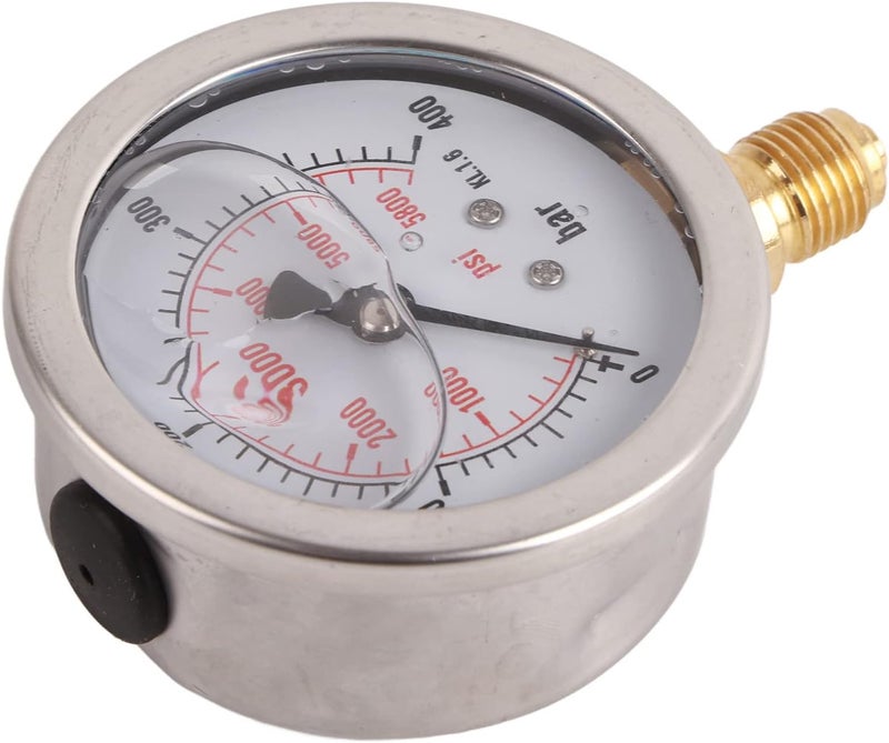 Hydraulic Test Kit Professional Grade with 400BAR 6000PSI Gauge 1.5M Hose M16x2 BSP1/4 Fitting for Hydraulic System Pressure Measurement Industrial Use - Image 4