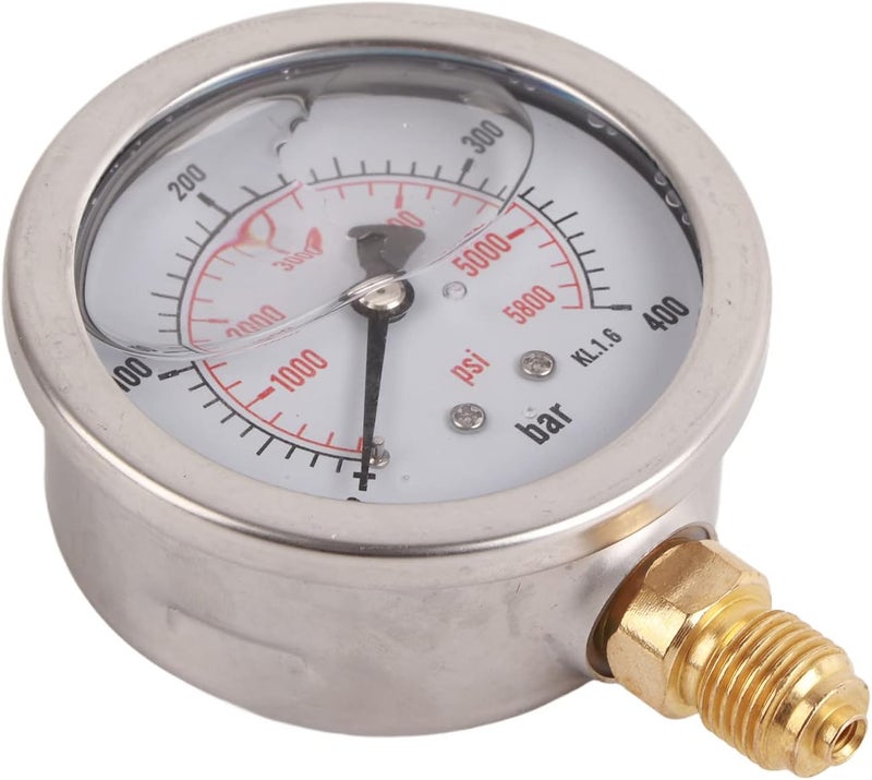 Hydraulic Test Kit Professional Grade with 400BAR 6000PSI Gauge 1.5M Hose M16x2 BSP1/4 Fitting for Hydraulic System Pressure Measurement Industrial Use - Image 5