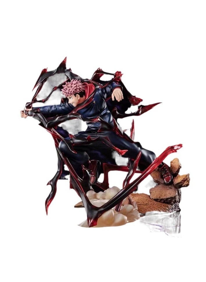 عام تماثيل من سلسلة "Jujutsu Kaisen" تشمل شخصية "يوجي إيتادوري"، مصنوعة من مادة PVC. تعتبر هذه التماثيل قطع ديكور رائعة وجزءًا من مجموعة هدايا مميزة لعشاق الأنمي. - Image 1