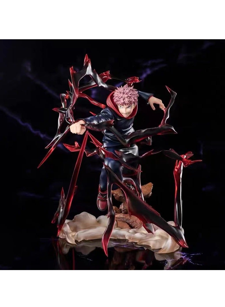 عام تماثيل من سلسلة "Jujutsu Kaisen" تشمل شخصية "يوجي إيتادوري"، مصنوعة من مادة PVC. تعتبر هذه التماثيل قطع ديكور رائعة وجزءًا من مجموعة هدايا مميزة لعشاق الأنمي. - Image 2