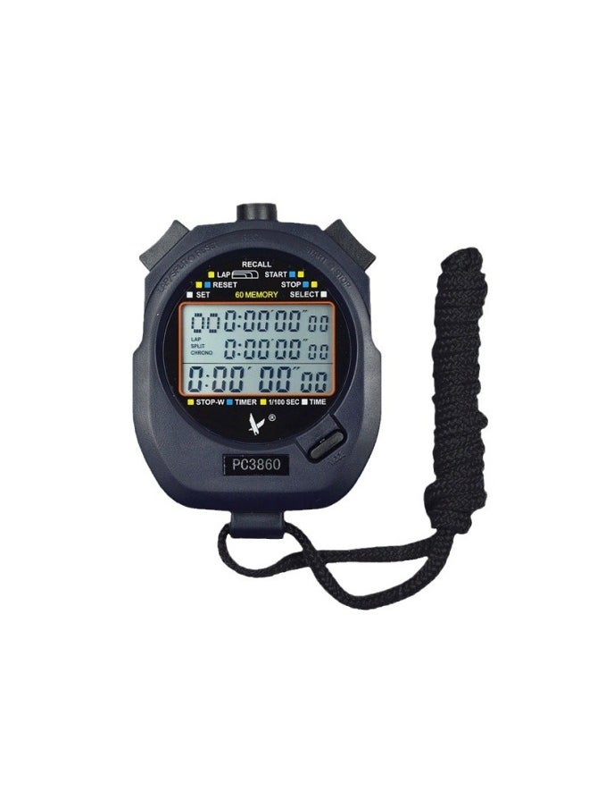 Tianfu Stopwatch Series Running Timer Double Row, 10, Three Row, 30, 60 Professional Track And Field Running Stopwatch-Display Accuracy:Tianfu PC90 Three Rows Of 60