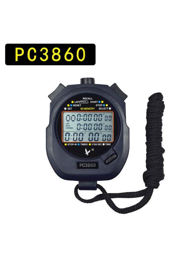 Tianfu Stopwatch Series Running Timer Double Row, 10, Three Row, 30, 60 Professional Track And Field Running Stopwatch-Display Accuracy:Tianfu PC90 Three Rows Of 60