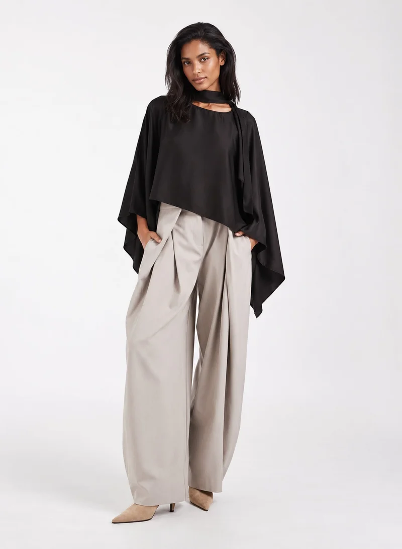 فيرو مودا VMMIRO Long Sleeve Cape Scarf Top Woven