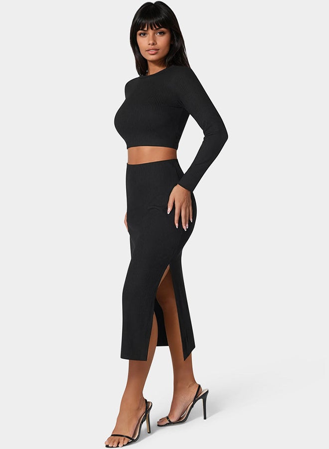 bebe Two Piece Rib Sweater Set  - Image 2