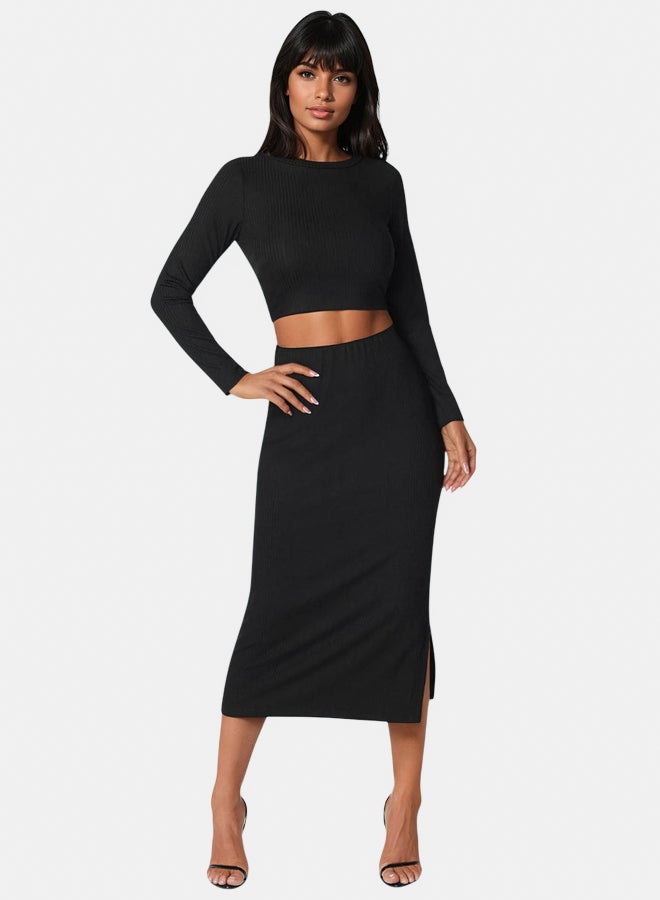 bebe Two Piece Rib Sweater Set  - Image 1