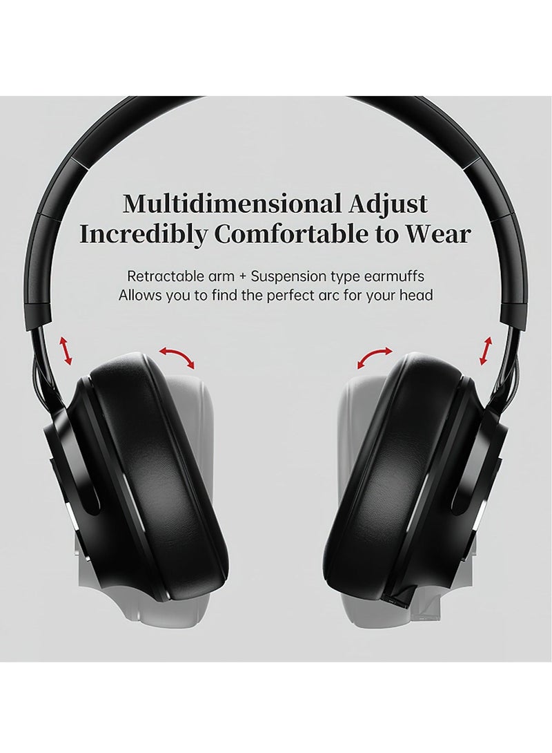 fingertime P1 Heavy Bass Wireless Bluetooth Headset for Sports, for Phone/PC Gaming Earpiece Bluetooth Headphones (Black) - Image 4