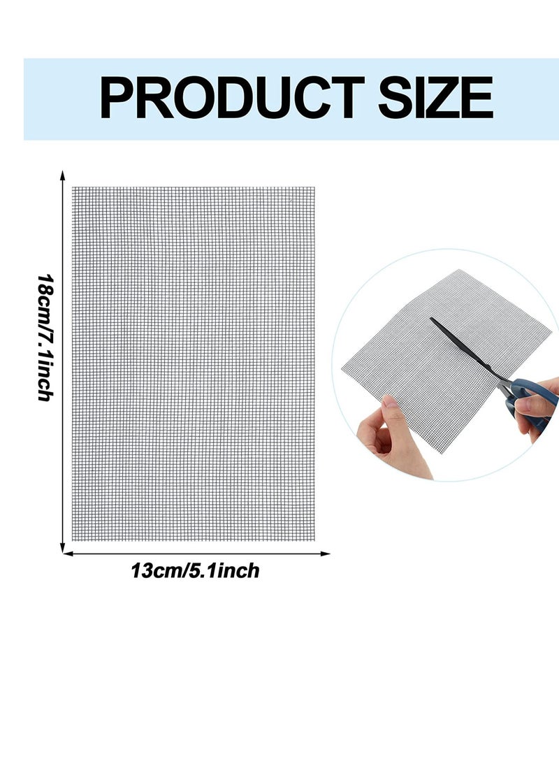 SYOSI - SYOSI Screen Patch Screen Door Repair Kit Window Screen Self Adhesive Repair Kit Mesh Screen Repair Tape Fiberglass Replacement Screens for Windows Doors Tent Net to Cover Holes Grey 32 Pcs - Image 1