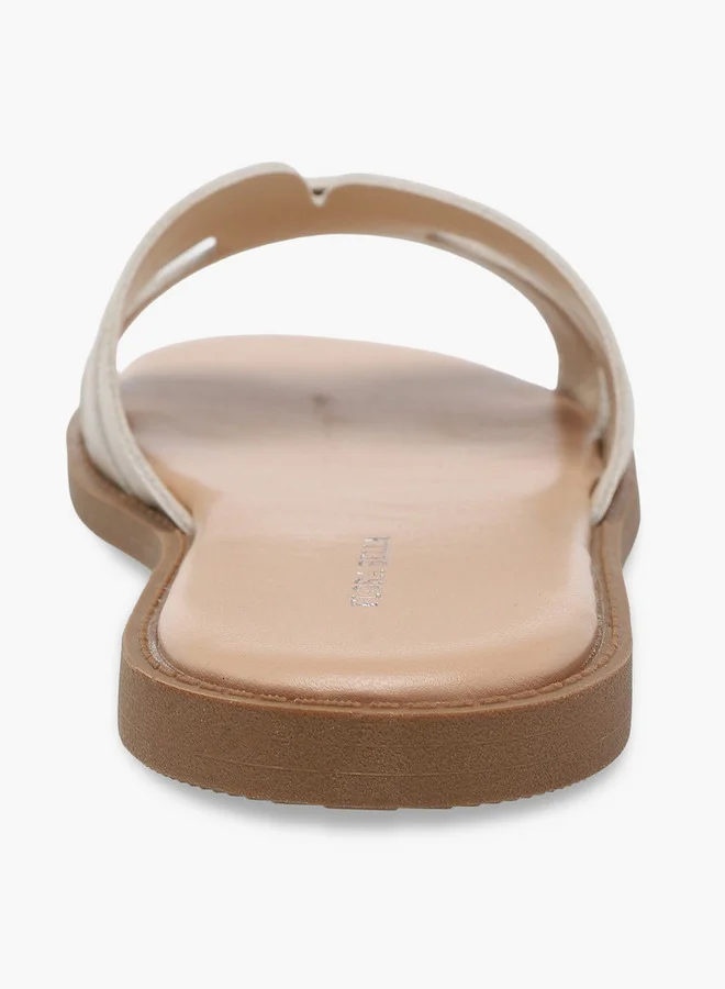Flora Bella By Shoexpress BEIGE Flora Bella Girls Slip-On Flat Sandals for Women | Best Price UAE