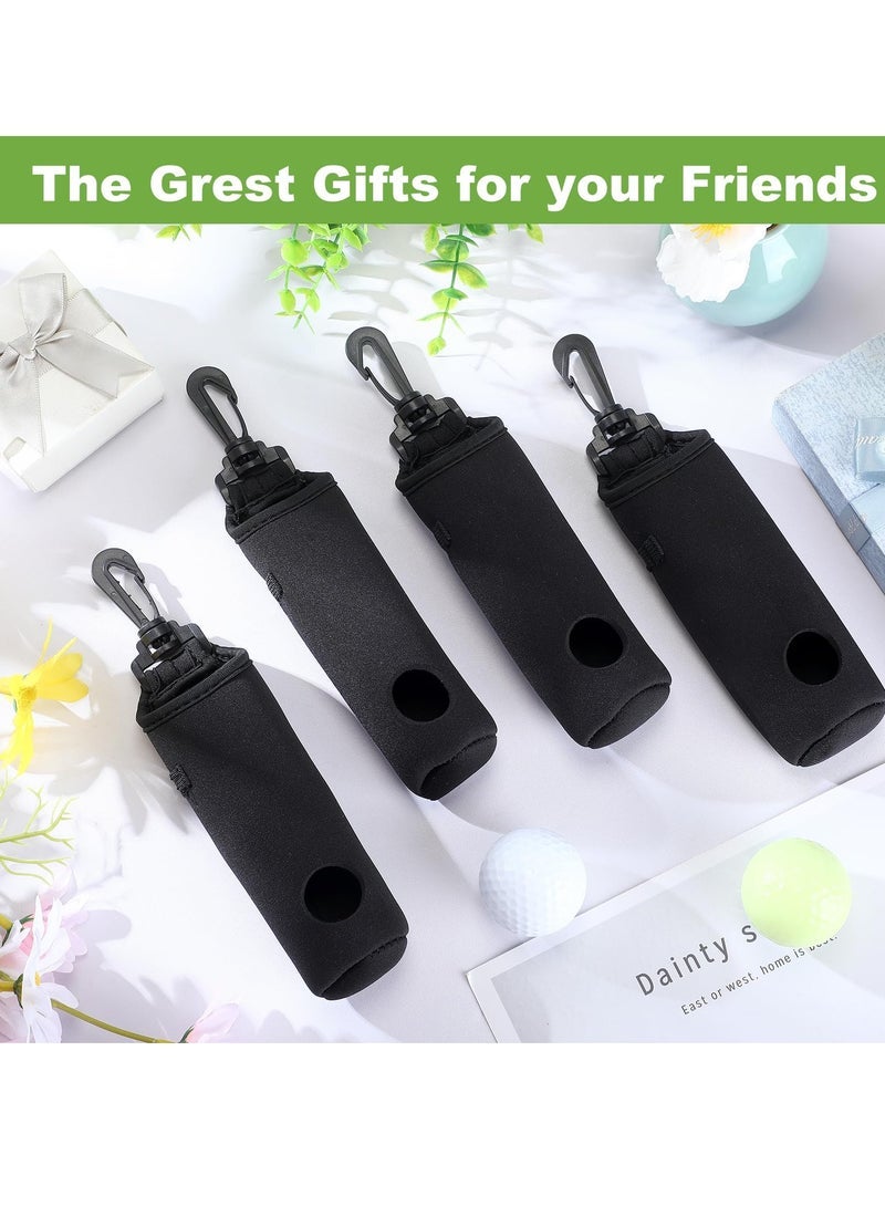 Generic Tee Holder Golf Ball Carry Bag Pouch Golf Ball Holder Keychain Belt Clip Golf Gifts Accessories (Black,4 Pieces) - Image 5