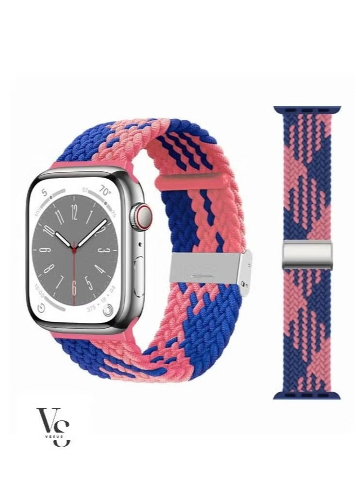 vesus Adjustable Braided Solo Loop Replacement Band For Apple Watch 41/40/38mm Series 8/7/6/SE/5/4/3