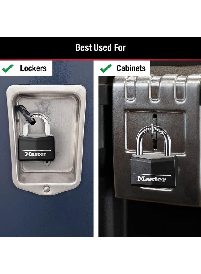 Master Lock Master Lock Covered Padlocks with Key, Outdoor Locks, 2 Pack, 141T, Black  - Image 4