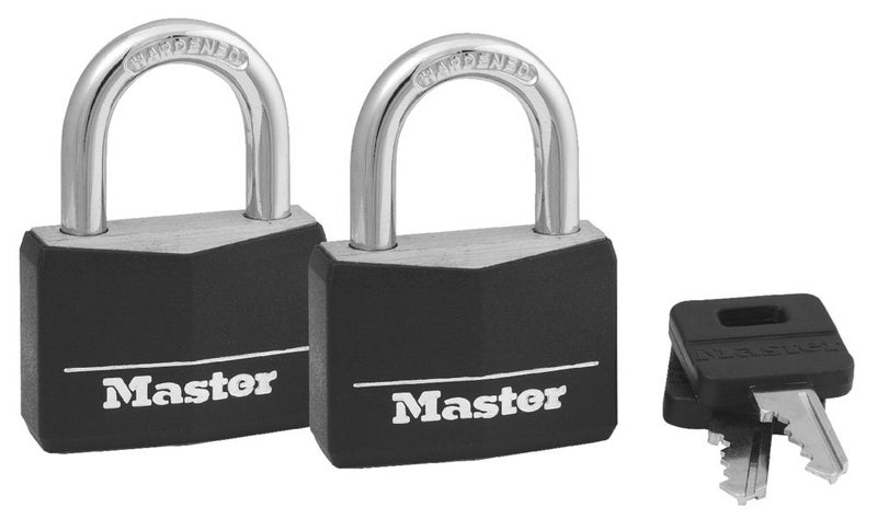 Master Lock Covered Padlocks with Key, Outdoor Locks, 2 Pack, 141T - Image 1