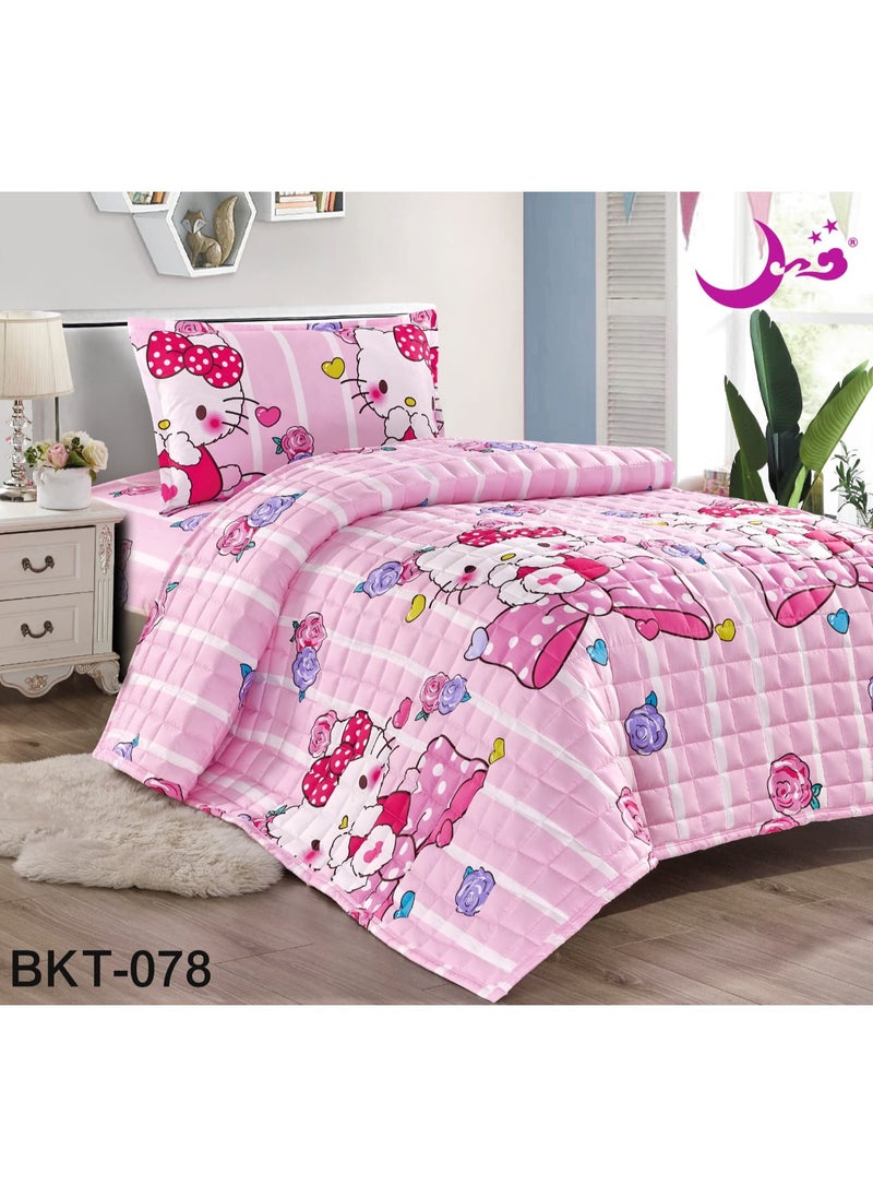 Moon Compressed Bed Comforter Set Consisting of 3 Piece Children's Drawings  - Image 1