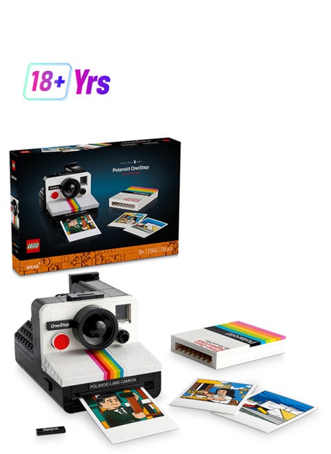 Ideas Polaroid OneStep SX-70 Camera Set for Adults, Collectible Vintage Model Kit to Build with Authentic Details, Creative Activity, Photography Gifts for Men, Women, Him, Her & Teens 21345