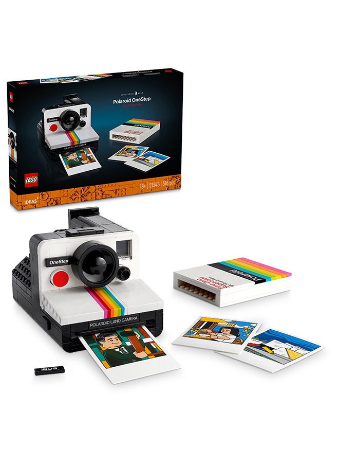 LEGO Ideas Polaroid OneStep SX-70 Camera Set for Adults, Collectible Vintage Model Kit to Build with Authentic Details, Creative Activity, Photography Gifts for Men, Women, Him, Her & Teens 21345  - Image 1