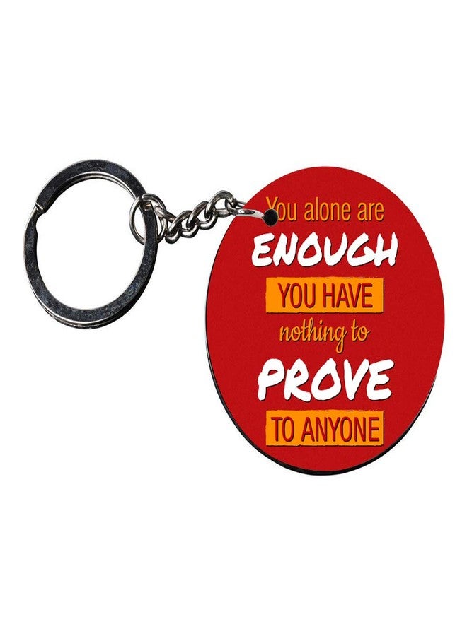 Anuman007 | keychain with quotes for girls | keychain for vespa Printed Wooden Keychains | Circle Shape Set of 2 keyrings 2x2 inch - Image 3