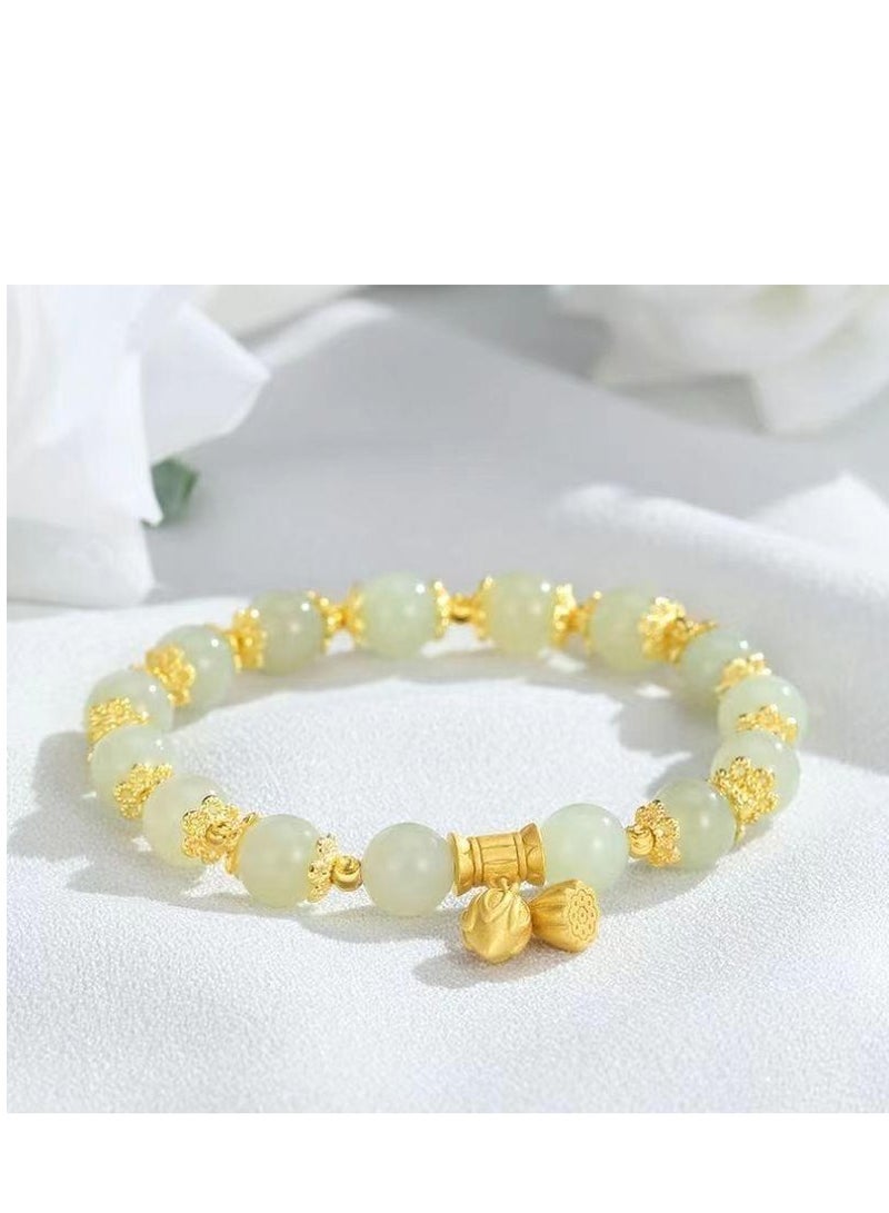 Lotus Flower Bracelet for Women | Elegant & Minimalist Design | Elastic Cord Friendship Bracelet | Perfect Gift for Girlfriends & Best Friends | Ins Style High-End Jewelry  - Image 1