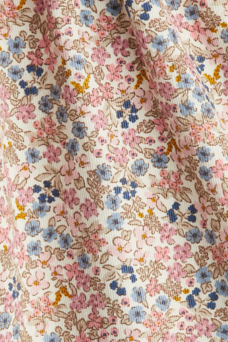 H&M Frill-trimmed cotton corduroy dress