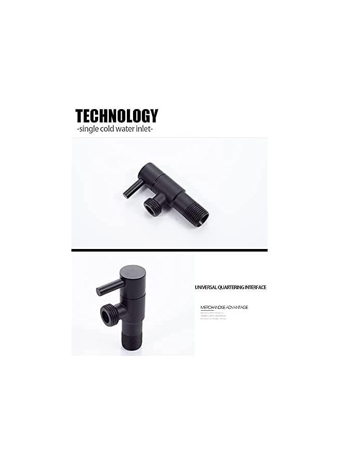S-TOP 1/2NPT Stainless Steel Bidet Sprayer kit for Toilet,Hand Held Sprayer Shattaf Toilet Attachment for Pet Bath/Personal Hygiene/Bathroom/Closestool,Easy to Install (Matte Black) - Image 2