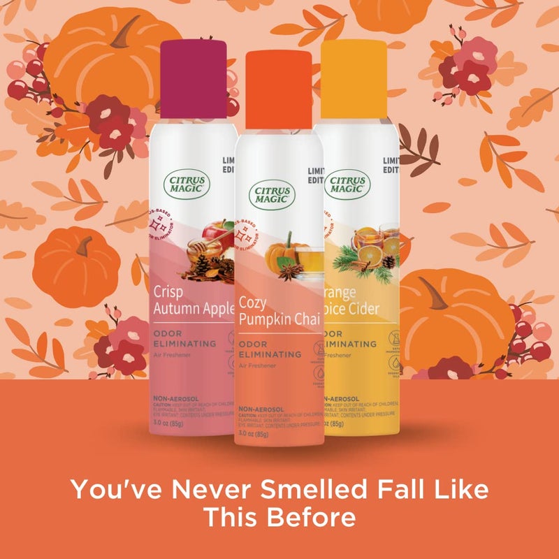 Citrus Magic رذاذ معطر هواء طبيعي لإزالة الروائح - إصدار محدود من سيتروس ماجيك، روائح متنوعة، 3 أونصات، عبوة من 3 - Image 2