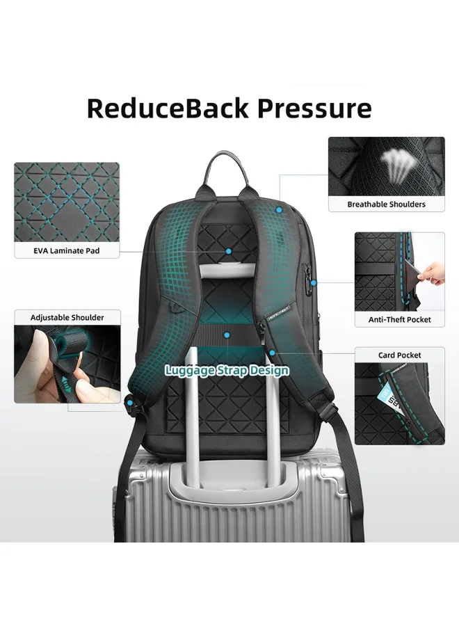 Mobcos Mobcos Back Pack Black 8207 Mobcos Back Pack Black 8207 Smart Waterproof Laptop Backpack with USB Charging Port – Anti-Theft Oxford Leather Fabric Work & Travel Backpack for Men & Women, Lightweight Professional Daypack Laptop  | Best Price UAE