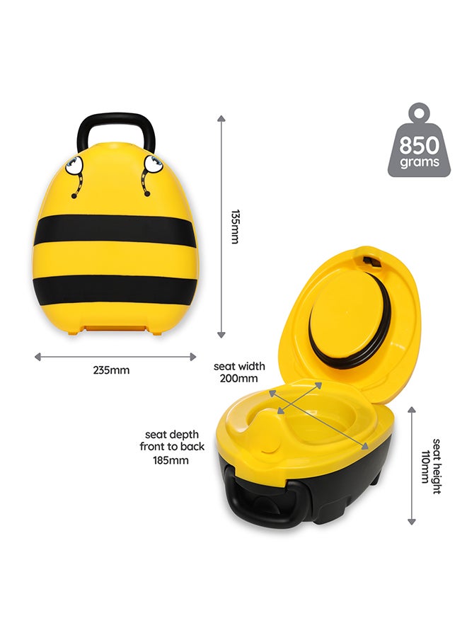 My Carry Potty Portable, Leak-Proof Kids Potty With Secure Lock And Comfy Seat – Yellow/Black Design  - Image 4