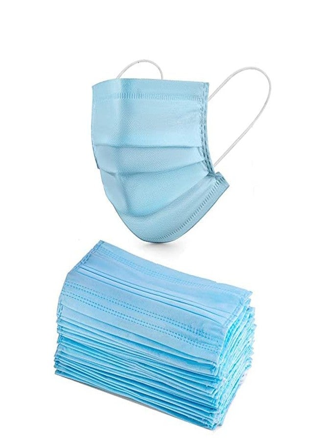 SMART VILLA TRADERS 3 Ply Disposable Cotton Face Masks With Nose Pin And Reusable Travel Pouch For Unisex Suitable For Home, School, Office And Outdoors (Pack Of 100) - Image 2