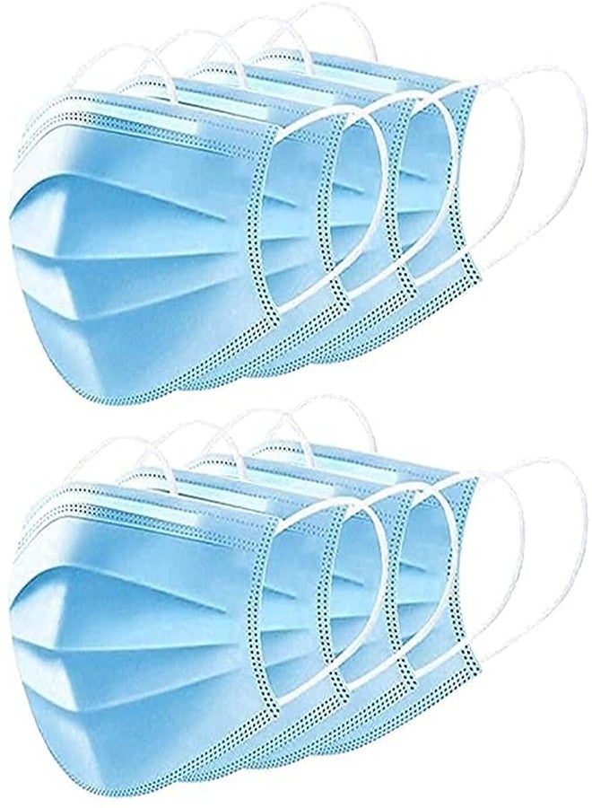 SMART VILLA TRADERS 3 Ply Disposable Cotton Face Masks With Nose Pin And Reusable Travel Pouch For Unisex Suitable For Home, School, Office And Outdoors (Pack Of 100) - Image 3