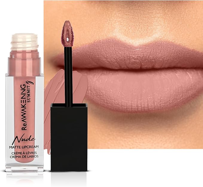 Summit.G Nude Matte Lipstick Liquid Creamy Long Lasting Lip Color Moisturizing Formula Inflused with Vitamin E 45ml Muse - Image 1