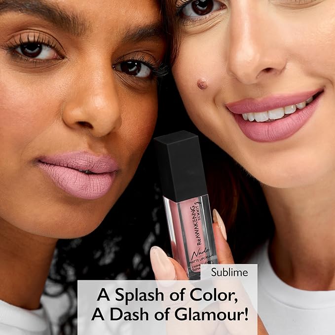 Summit.G Nude Matte Lipstick Liquid Creamy Long Lasting Lip Color Moisturizing Formula Inflused with Vitamin E 45ml Muse - Image 5