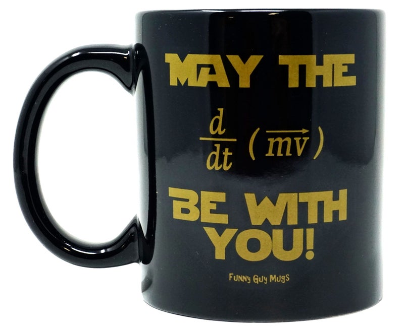 Funny Guy Mugs May The Force Be With You Equation Ceramic Coffee Mug - 11oz - Ideal Funny Coffee Mug for Women and Men - Hilarious Novelty Coffee Cup with Witty Sayings - Image 1