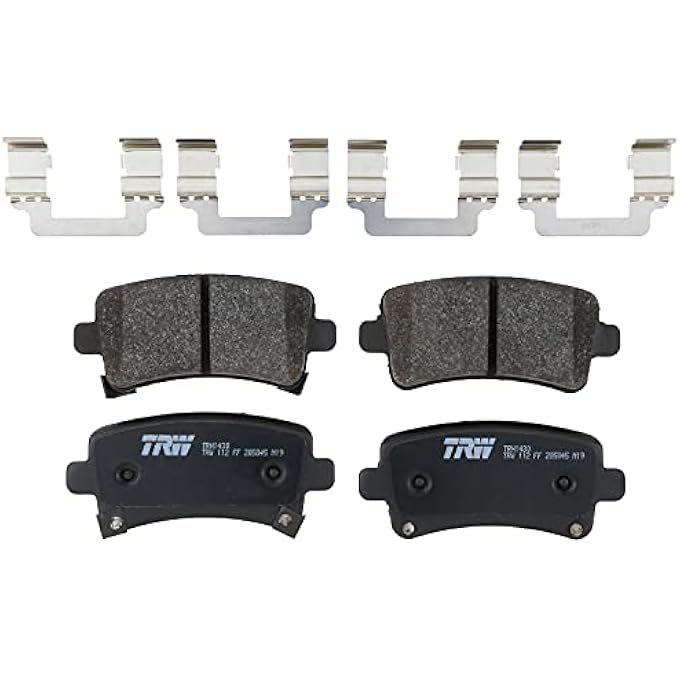 rayihni TRW Pro TRH1430 Disc Brake Pad Set For Chevrolet Malibu 20132015 Rear And Other Applications - Image 1
