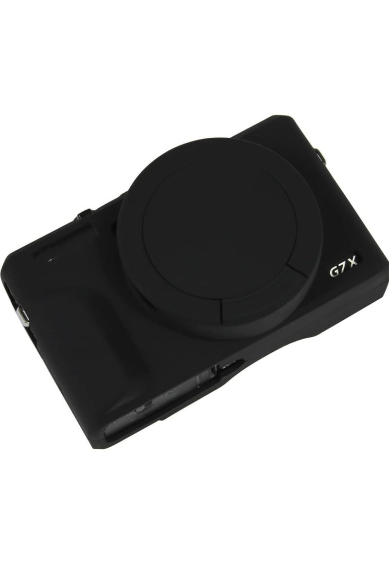 Silicone Gel Camera Case for Canon PowerShot G7x Mark III Protective Rubber Soft Camera Cover Bag Black - Image 1