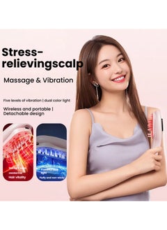 General Massage comb red light electric scalp decals hair comb hair comb hair nourishment comb dredge meridians massage vibration fluid guide comb USB  - Image 4