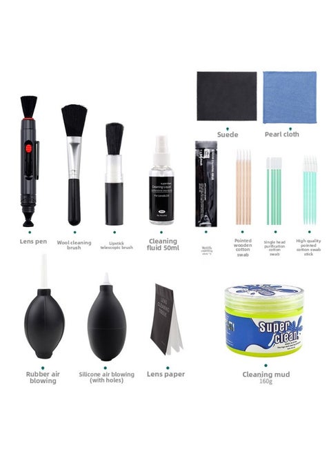 Mobile Phone Screen Cleaner Computer Liquid Wipe Screen Anti-fingerprint Cleaning Spray LCD Screen 2-in -1 Cleaning Set-Color:Special Cleaning Set Of 16 Cameras