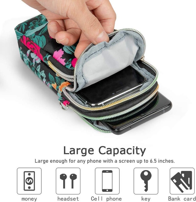 WATACHE Sports Armband Outdoor Sweat-Proof Running Armbag Cross-Body Shoulder Casual Wallet Purse Gym Fitness Cell Phone Bag Key Holder for iPhone 13 PRo/12 Pro/Xs Max/Xr,Galaxy S10 Plus, P30 Pro (#19) - Image 2